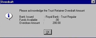 Overdrawing Trust Accounts