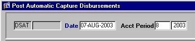 Auto Capture Disbursements