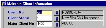 Maintaining Client Info