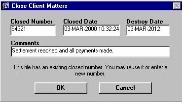 Closing Client Matters