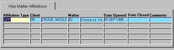 Has Matter Affiliations
