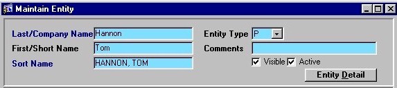 Maintaining Entity Info