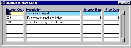 Maintaining Interest Codes
