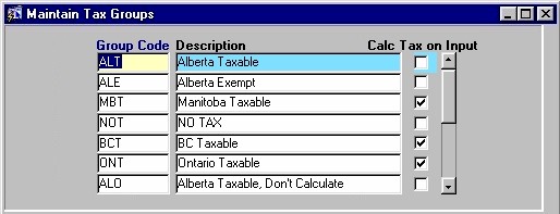 Maintaining Tax Groups