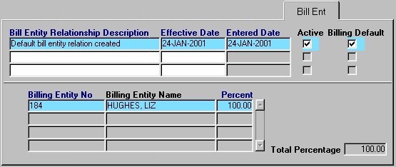 Billing Entity Info