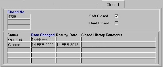 Closed Matter Info