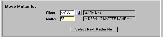 Moving a Matter to a new Client