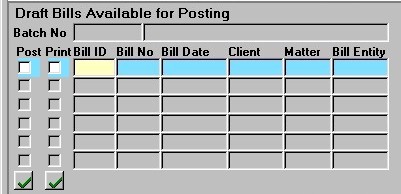 Posting Draft Bills