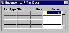 WIP Tax Details