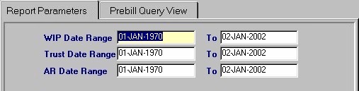 Prebilling Report