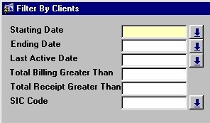 Filtering by Clients