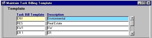 Task Billing Templates