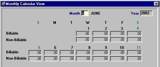 Monthly Calendar View